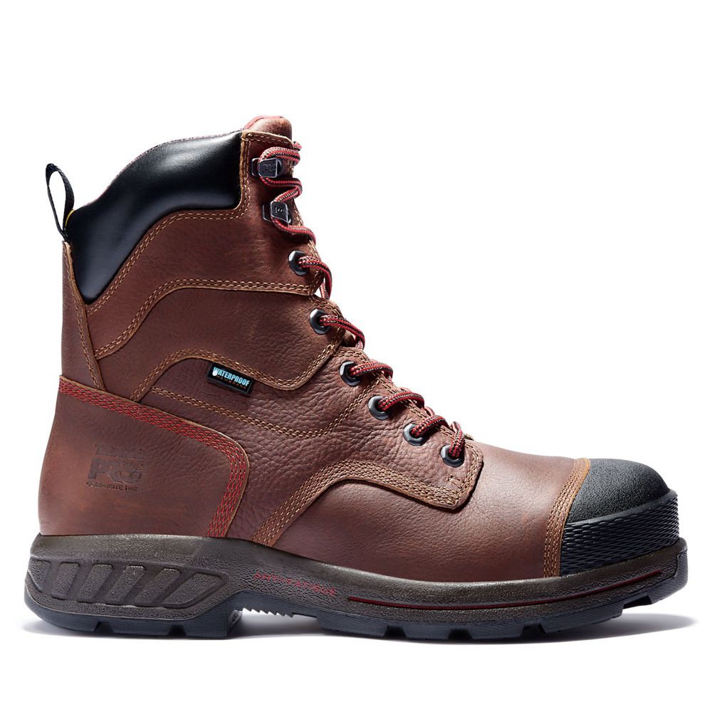 Botas de Trabajo Timberland Hombre Pro® Endurance Hd 8" Comp Toe Marrones/Negras - Chile WEH-709214